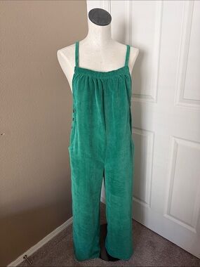 Green Women's Corduroy Overalls